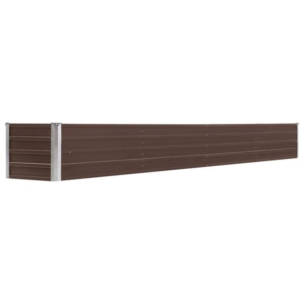 vidaXL Høybed galvanisert stål 320x40x45 cm brun
