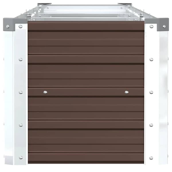 vidaXL Høybed galvanisert stål 320x40x45 cm brun