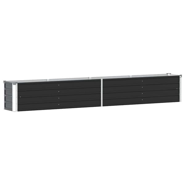 vidaXL Høybed galvanisert stål 320x40x45 cm antrasitt