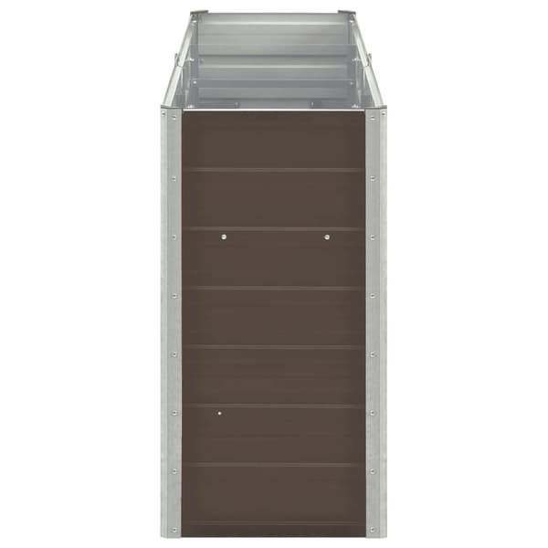 vidaXL Høybed galvanisert stål 240x40x77 cm brun