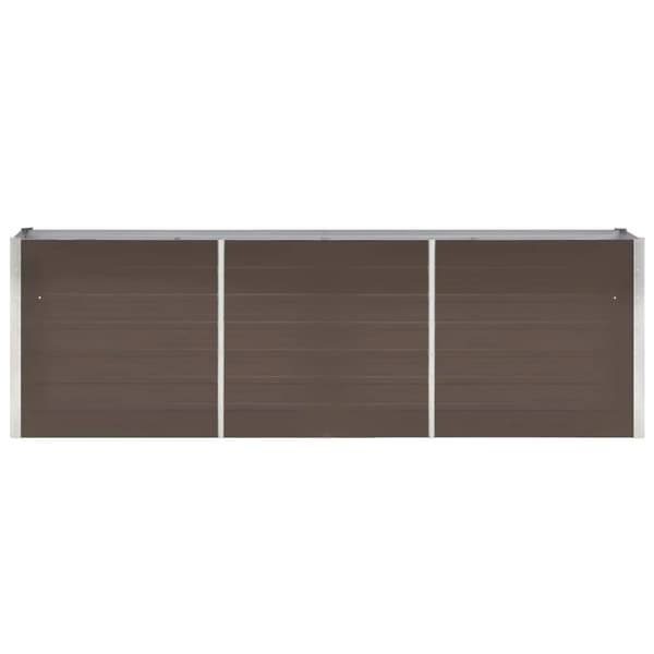 vidaXL Høybed galvanisert stål 240x40x77 cm brun