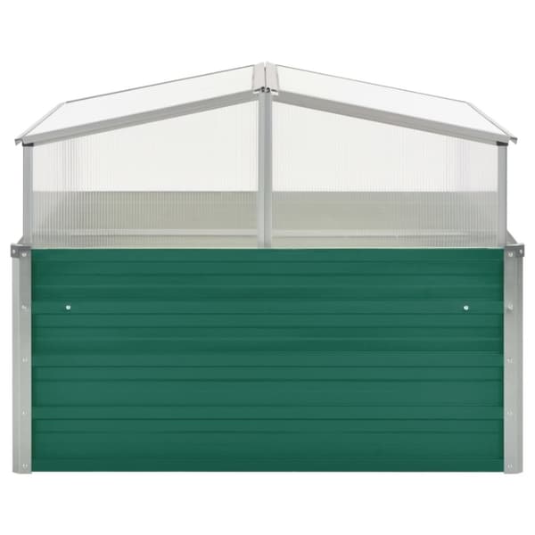 vidaXL Växthus grön 100x100x77 cm galvaniserat stål