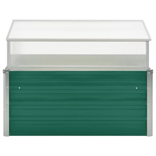 vidaXL drivhus 100 x 100 x 77 cm galvaniseret stål grøn
