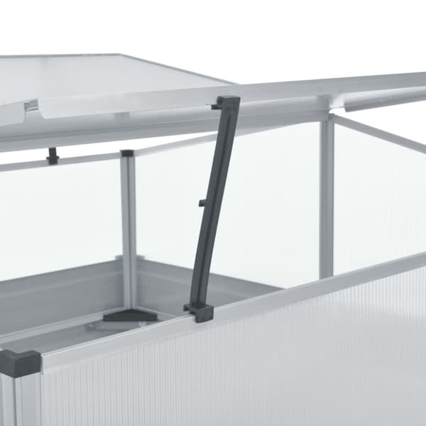vidaXL drivhus 100 x 100 x 77 cm galvaniseret stål grøn