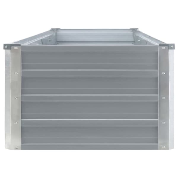 vidaXL Høybed galvanisert stål 320x40x45 cm grå