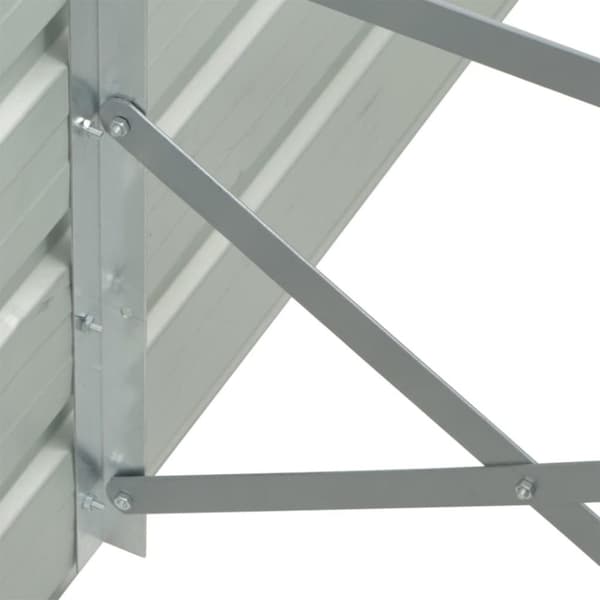 vidaXL Høybed galvanisert stål 320x40x45 cm grå