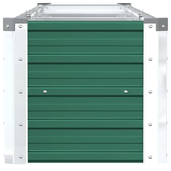 vidaXL forhøjet plantekasse 320x40x45 cm galvaniseret stål grøn