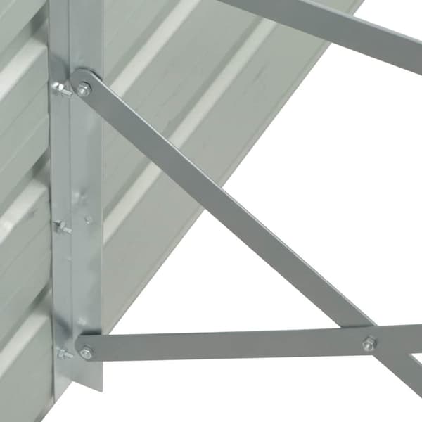 vidaXL forhøjet plantekasse 320x40x45 cm galvaniseret stål grøn