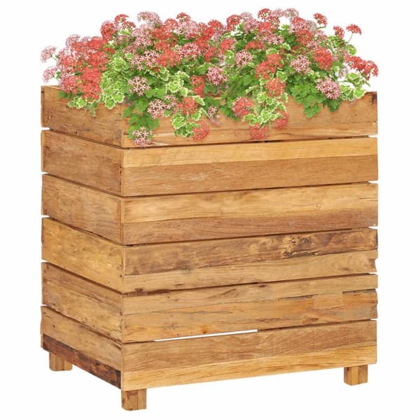 vidaXL Høybed 50x40x55 cm resirkulert te0ak og stål