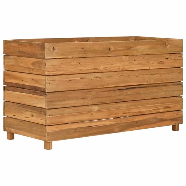 vidaXL Høybed 100x40x55 cm resirkulert teak og stål