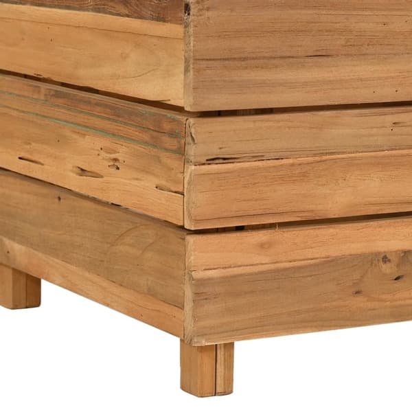 vidaXL højbed 100x40x55 cm massivt teaktræ og stål