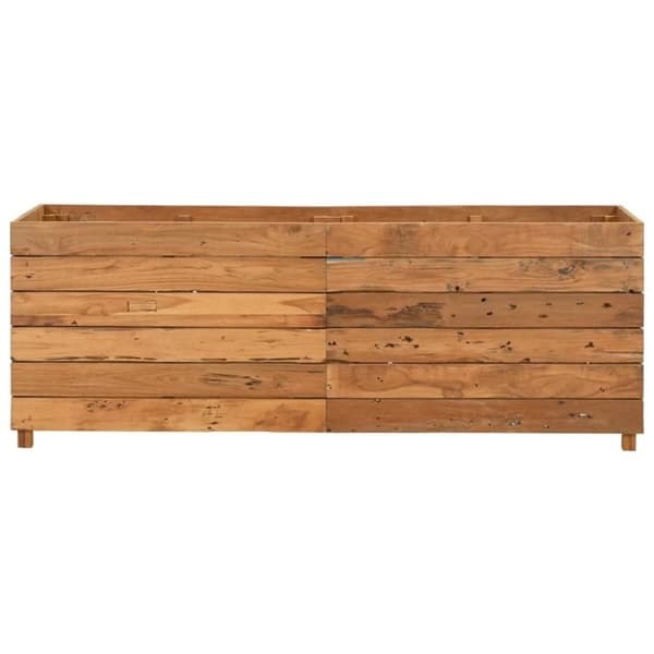 vidaXL højbed 150x40x55 cm massivt teaktræ og stål