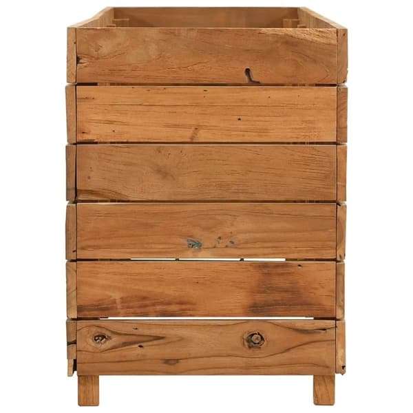vidaXL højbed 150x40x55 cm massivt teaktræ og stål