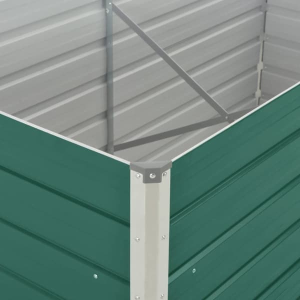 vidaXL Forhøyet hagebed 160x80x77 cm galvanisert stål grønn