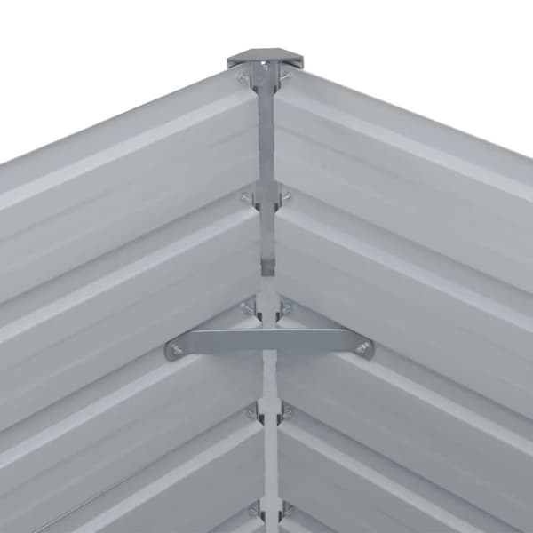 vidaXL Forhøyet hagebed 160x80x77 cm galvanisert stål grønn
