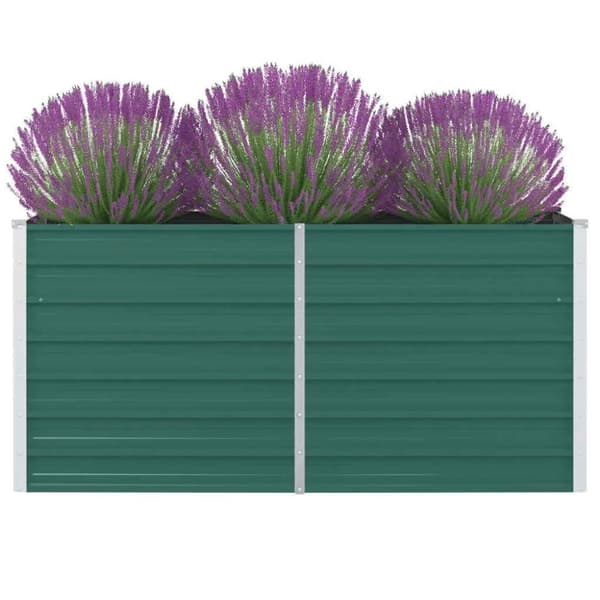 vidaXL Forhøyet hagebed 160x80x77 cm galvanisert stål grønn