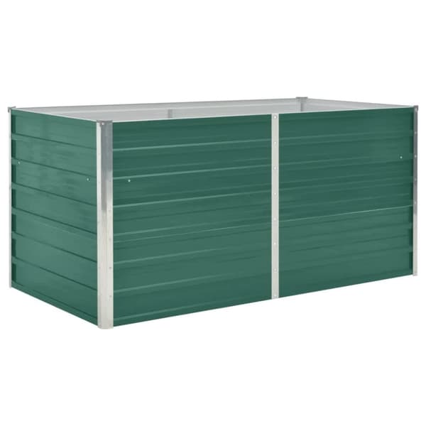 vidaXL Forhøyet hagebed 160x80x77 cm galvanisert stål grønn