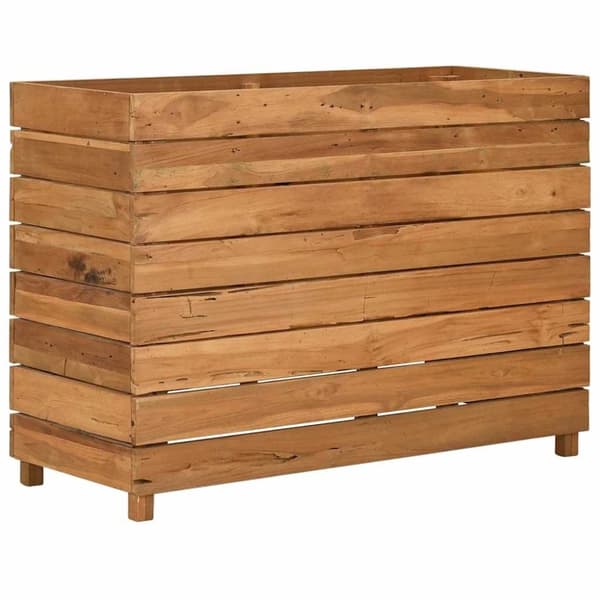 vidaXL Høybed 100x40x72 cm resirkulert teak og stål