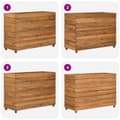 Miniatyrbilde 10 av 11: vidaXL Høybed 100x40x72 cm resirkulert teak og stål