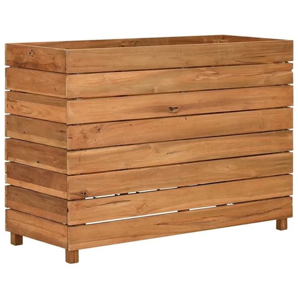 vidaXL Høybed 100x40x72 cm resirkulert teak og stål