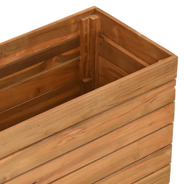 vidaXL hævet plantekasse 100x40x72 cm genanvendt teaktræ og stål