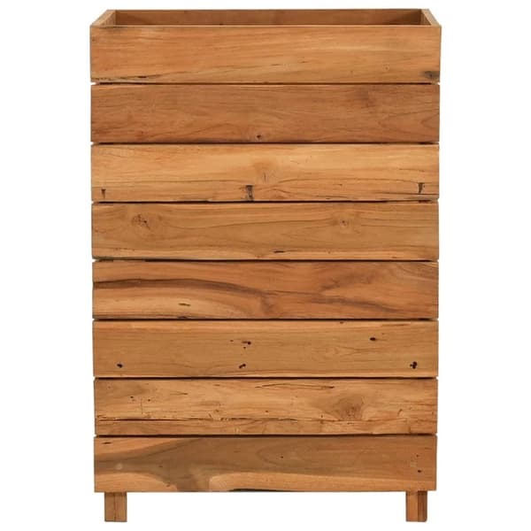 vidaXL højbed 50x40x72 c massivt teaktræ og stål