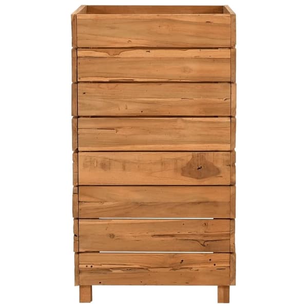 vidaXL højbed 50x40x72 c massivt teaktræ og stål