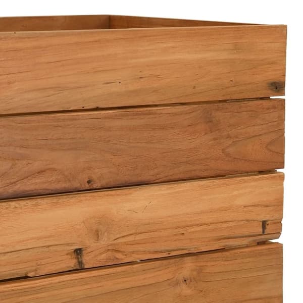 vidaXL højbed 50x40x72 c massivt teaktræ og stål