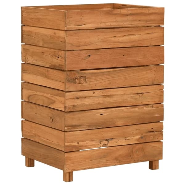vidaXL højbed 50x40x72 c massivt teaktræ og stål