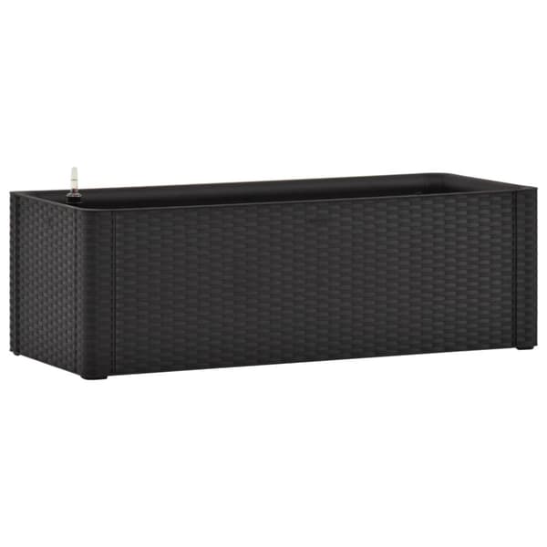 vidaXL højbed med automatisk vandingssystem 100x43x33 cm antracitgrå