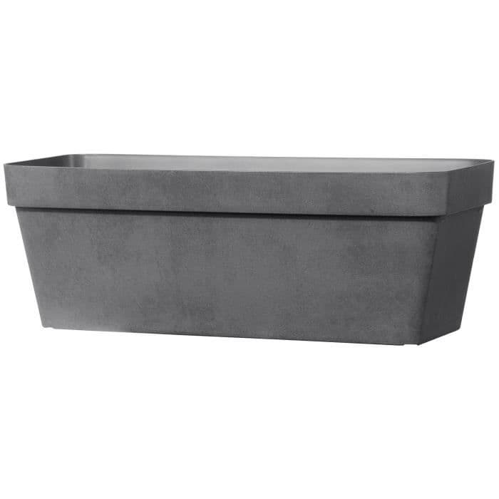 DEROMA Rektangulär planter som antracit - 49x17 cm