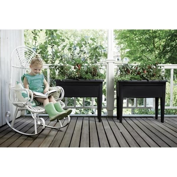 ELHO Green Basics XXL odlingsbord - Ljus svart