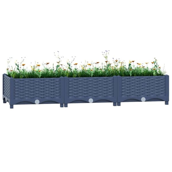 vidaXL Høybed 120x40x23 cm polypropylen