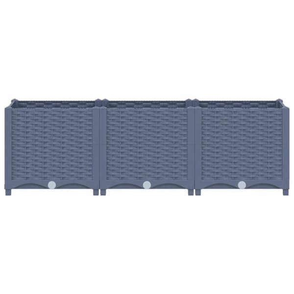 vidaXL Høybed 120x40x38 cm polypropylen
