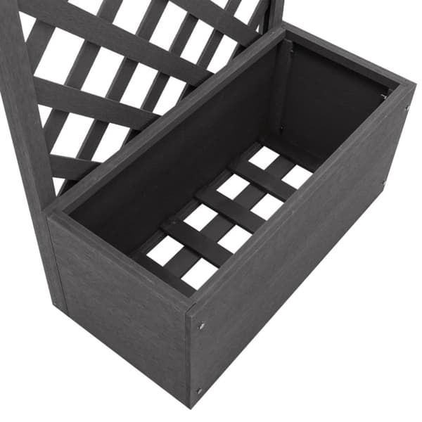 vidaXL plantekasse med espalier 65x30x135 cm WPC