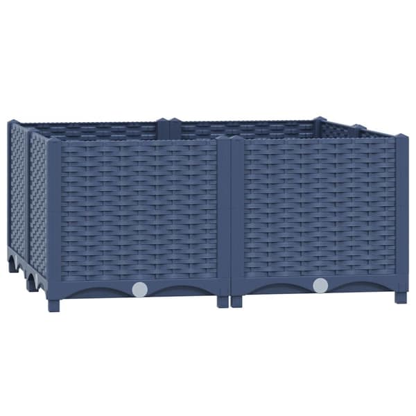 vidaXL Høybed 80x80x38 cm polypropylen