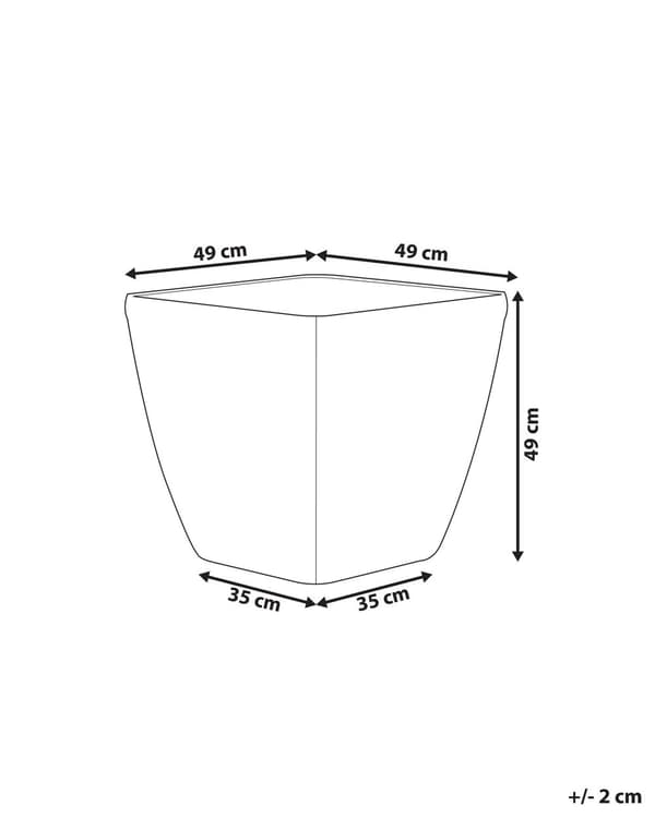 Plantepottepotteplanter Sølv fiberler Højglans udendørs 49 x 49 cm Alvejr