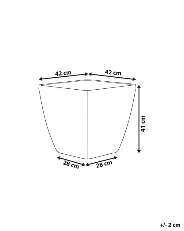 Plantepotte Sølv fiberler 41 x 42 x 42 cm Udendørs Indendørs Alvejr