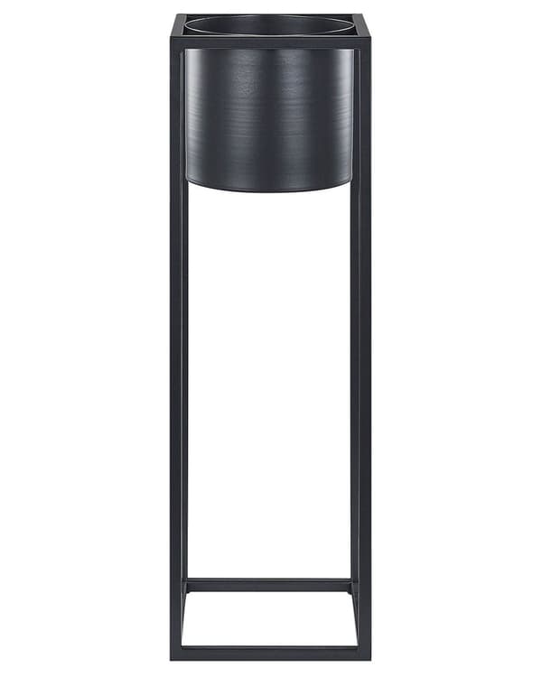 Plantestativ Sort jern 15 x 15 x 50 cm Indendørs- og Udendørsbrug Urtepotte rektangulær UV-resistent Moderne Industriel Stående Plantekasse