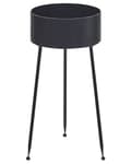 Miniatyrbillede 1 af 8: Plantestativ Sort Pulverlakeret Jern 29 x 26 x 50 cm Inde- og Udendørsbrug Trommeformet UV-resistent Moderne industriel Stående Plantekasse