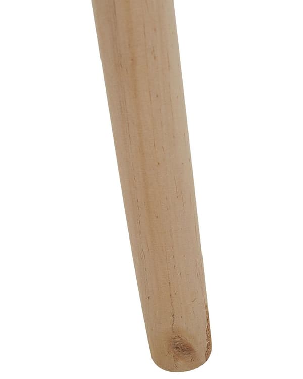 Plantestativ Sort Pulverlakeret Jern Lyst Fyrretræben 30 x 30 x 47 cm Indendørs Udendørs UV-resistent Moderne Rund Form Stående Plantepotte