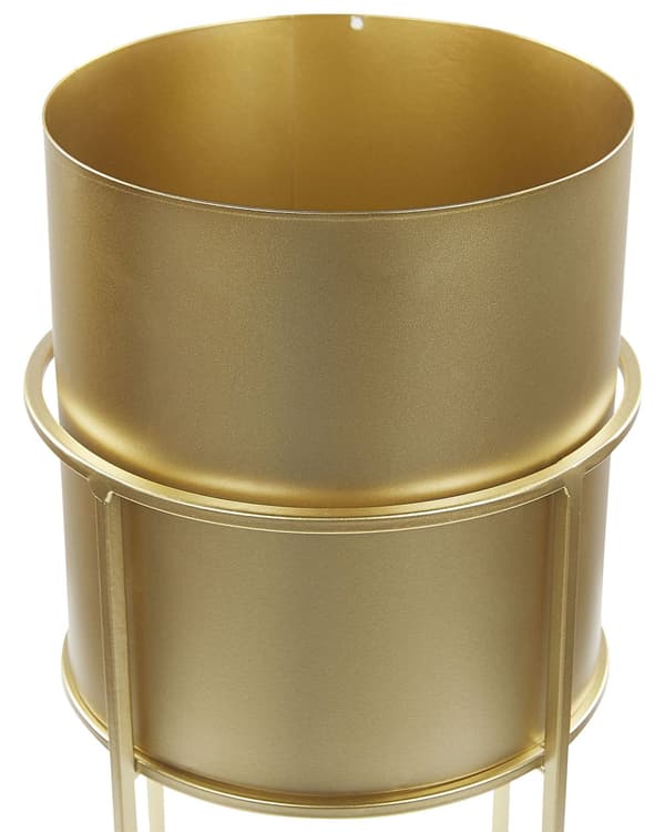 Plantestativ Guldjern 15 x 15 x 28 cm Indendørs Udendørs Metal Urtepotte UV-resistent Moderne Industriel Stående Plantekasse
