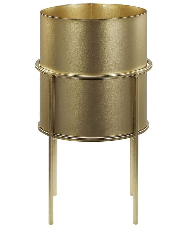 Plantestativ Guldjern 15 x 15 x 28 cm Indendørs Udendørs Metal Urtepotte UV-resistent Moderne Industriel Stående Plantekasse