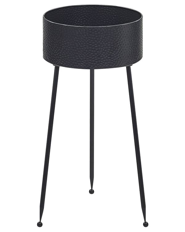 Växtställ Svart Järn 29 x 26 x 50 cm Inomhus Utomhus Metall Blomkruka Stativ Ben UV-beständig Modern Industriell Stående