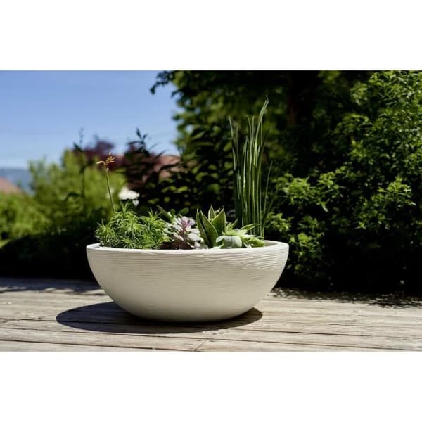 EDA Graphit tvättställskruka Ø59cm - Kapacitet 39L - Cerused vit