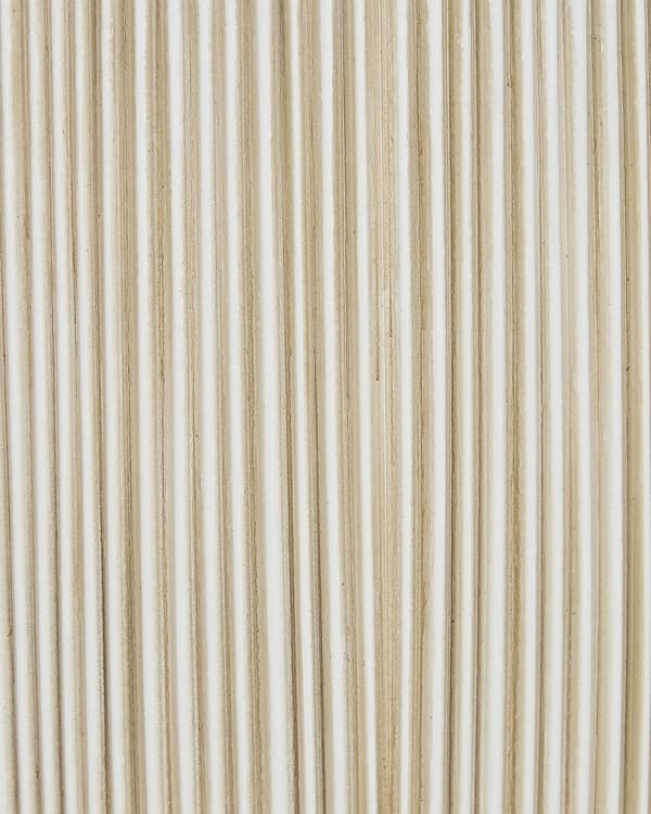 Urtepotteskjuler Beige Polyresin 44 x 44 x 48 cm Rund Blomsterkrukke Rillet Mønster med Afløbshuller til Udendørs Indendørs UV Modstandsdygtig
