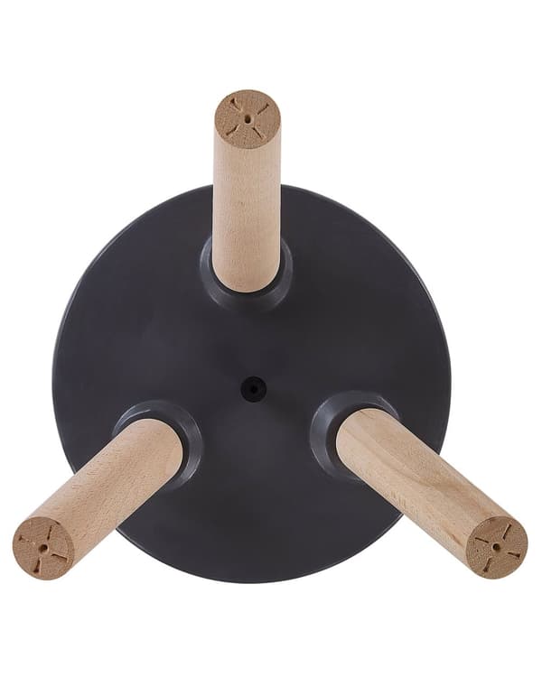 Blomkruka Grå Magnesium Trä ⌀ 21 cm Vit Handmålat mönster 3 ben i bokträ Rund Boho för inomhus- och utomhusbruk