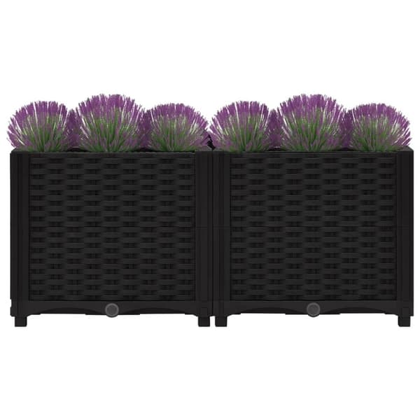 vidaXL Høybed 80x40x38 cm polypropylen
