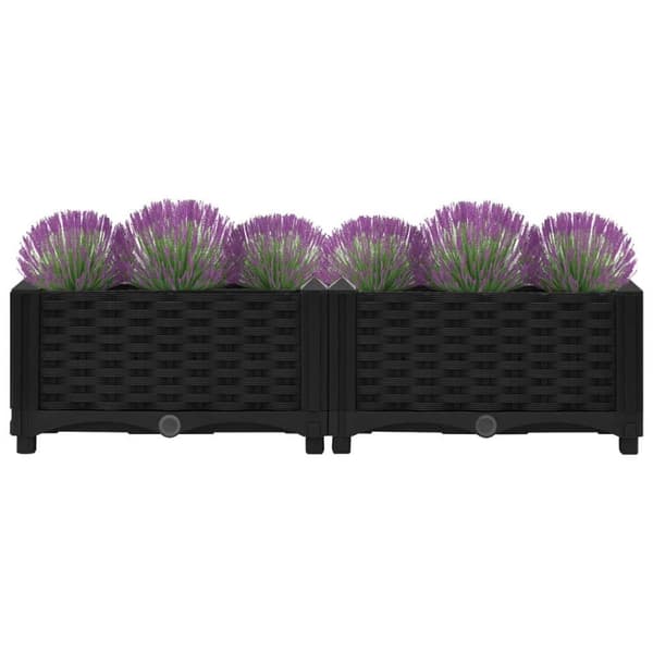 vidaXL Høybed 80x40x23 cm polypropylen