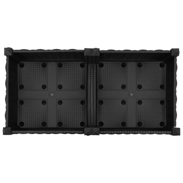 vidaXL Høybed 80x40x23 cm polypropylen